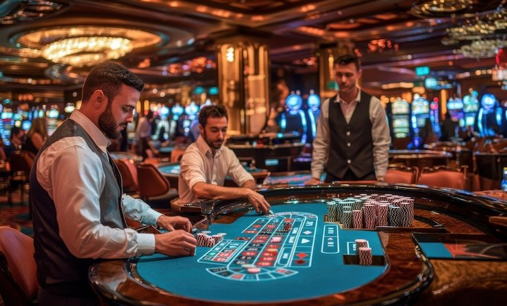 Dasbor permainan batman123 menampilkan opsi kasino dealer langsung dan slot video